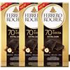 MENDOSA 3X Confezione per Ferrero Rocher Tavoletta Extra Dark, 70% Cacao con Nocciola, 3x90g