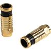 Seki 10 connettori a compressione F 7,2 mm oro coassiali SAT TV connettore per cavi RG6 RG59 10 pezzi spina F