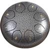 Surwin Rain Drum, Steel Tongue Drum 6 Pollici 8 Note, Portatile Handpan Chakra Drum Rain Pioggia Drum per Meditazione Yoga Sound Healing (Grigio Scuro)