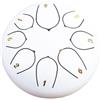 Surwin Rain Drum, Steel Tongue Drum 6 Pollici 8 Note, Portatile Handpan Chakra Drum Rain Pioggia Drum per Meditazione Yoga Sound Healing (Bianco)