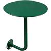 Generico Tavolino rotondo da parete, Tavolo Rotondo a Parete, tavolino in acciaio inox con base in ferro a forma di L, tavolino laterale per bar, caffè, Ufficio, Ristoranti, salvaspazio(Green,45cm)