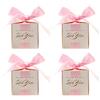 Wuuooei Scatola Caramelle30Pcs Scatole di Caramelle di Nozze Scatola di Caramelle di Carta Scatole Regalo Piccole con Nastro per Prima Comunione Battesimo Matrimonio Compleanno Laurea Nascita Cresima