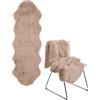 Brandsseller Tappeto 60 x 180 cm in Pelle d'Agnello Ottica Imitazione XXL Pelliccia sintetica a Pelo lungo Tappeto in Pelle d'Agnello Sovrapposto imitazione Pelle di Pecora - Antracite