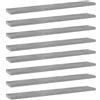 MOBCANT Ripiani per Libreria, Mensole libri Hanging shelves Mensola da parete Libreria sospesa Utilizzabile per Soggiorno Bagno Ufficio Garage 8pz Grigio Cemento 60x10x1,5cm Multistrato
