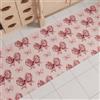 PETTI Artigiani Italiani - Tappeto Cucina Natalizio Fiocco Rosa Piume, Passatoia Cucina Antiscivolo e Lavabile, Tappeto Runner per Natale 52x280 cm, Made in Italy