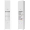 Casaria® Mobile Alto Bagno 6 Ripiani 180x30x30cm Armadio Salvaspazio Mobiletto Asciugamani Mobili a Colonna Arredo Bagno Mobiletti Salvaspazio