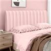 Songella Copri Testiera Letto Strisce Verticali Copertura Testiera Letto Vellutato Morbido Rivestimento per Camera da Letto Testiere Rosa 120cm