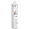 Cocoarm Armadietto per WC da bagno Armadio in legno bianco Armadio da pavimento per bagno Armadio autoportante Scaffale in tessuto Scaffale 80x15,5x15CM