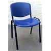 IDEALSEDIE DI GALIZIA MICHELE Sedia Attesa sedile e schienale in PPL resistente Telaio in Metallo verniciato | Sedia Impilabile Portata Max 120 kg | Sedia Classica Riunioni con Telaio 4 Gambe | Sedia Conferenza vari colori (Nero)