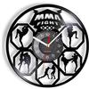 AGlitw Orologio da Parete in Vinile MMA Fighting Hall con Registrazione di Arti Marziali Miste con LED,Senza Luce LED