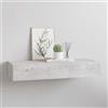 Generico Scaffale con Cassetti da Parete Grigio Cemento 60x23,5x10cm MDF,Grigio,5kg,330265