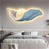 OAKVYNE Scultura Da Parete A LED 3D, Decorazione Murale In Piume Con Luci LED, Quadro Decorativo 3D E Orologio Da Parete Moderno Per Salotto, Studio, Camera Da Letto(C,90 * 30cm)