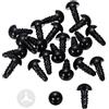 PATIKIL Occhi di Sicurezza 10mm, 20 Pezzi Occhi in Plastica per Artigianato con Pellicola Protettiva E Rondelle per Peluche Giocattoli all'Uncinetto Bambole Creazioni Fai da Te, Nero