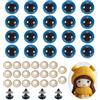 PATIKIL 14mm Occhi Sicurezza, 20Pezzi Occhi Realistici per Bambole all'Uncinetto con Rondelle per Decorazione Accessori Bambole Artigianato Halloween, Blu