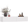 ARREDO DA CASA Toeletta da Trucco Sospesa Moderna 110x40 cm, Mobile Toeletta Trucco da Parete con 2 Ampi Cassetti, Design Minimal Salvaspazio per Camera da Letto, Consolle Trucco Bianca o Cashmere TOT4 (Bianco)