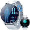 NONGAMX Orologio Smartwatch Uomo ECG+HRV Orologi: 1.56" AMOLED Fitness Tracker con Chiamate Bluetooth PPG Acido Urico SPO2 Pressione Sanguigna Sonno Pulsante SOS Torcia Integrata LED Compatibile iOS Android