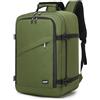 KONO Zaino Ryanair 40x30x20, Zaino da Viaggio e Bagaglio a Mano per Aereo, Zaino Porta PC con Apertura a 180° per Wizz Air e EasyJet (40 x 30 x 20 cm, Verde)