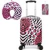 HTgroce Valigia per Bambina EasyJet Set 2 Pezzi Trolley Bagaglio a mano 4 Ruote