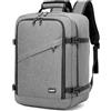 KONO Zaino Ryanair 40x30x20, Zaino da Viaggio e Bagaglio a Mano per Aereo, Zaino Porta PC con Apertura a 180° per Wizz Air e EasyJet (40 x 30 x 20 cm, Grigio)