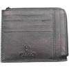 RV Roncato Porta Carte Credito In Pelle Con Portamonete Banconote Centrale Con Zip