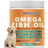 HONGYEE Omega 3 Snack Masticabili A Olio Di Pesce Per Cani Contro Prurito Allergie 200 Pezzi 450g Pelle Pelo Integratore Alimentare Per Sana Barriera Cutanea Lucido Pelo Sistema Immunitario Pollo Gusto