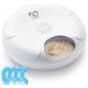 Casfuy Mangiatoia automatica per gatti senza fili, dispenser automatico di cibo umido per gatti con 4 confezioni di ghiaccio, alimentatore automatico ricaricabile per gatti e cani di piccola taglia