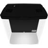 Quiclume Piccolo acquario Starter compatibile con luce LED e filtro a 3 strati, 20 x 20 x 14 cm, acquario da tavolo in acrilico per pesci rossi gamberetti Betta, funzionamento silenzioso (nero)