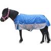 Gallopoff Coperta da box per mini Shetland, puledro, cavallo in miniatura, asino, sezione A, impermeabile 1200D, leggera, 0g, foglio antipioggia, colore blu reale, 114 cm
