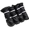 JUSHZ Scarpe per Cani Scarpe Cane Scarpette Taglia Media Grande Estive Antiscivolo 4 Zampe Anti-Pioggia Antiscivolo Scarpe Trekking Antipioggia Acqua Quattro Stagioni Canna Alta (100,Black)