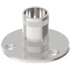 Sellon24® - Flangia di pavimento in acciaio inox, ancoraggio a pavimento, tubo tondo, flangia, supporto a pavimento, supporto a parete, piastra di ancoraggio, Ø42,4 mm, montante per ringhiera, attacco