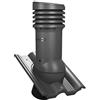 Parotec Camino di sfiato PRO DN150 per Nelskamp Finkenberger, IBF - doppio romano tegole ventola per tetto (RAL 7024 - grafite)