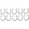 EasyByMall 10 clip in spugna a molla, resistenti, in acciaio a molla, per garage, armadietti e attrezzi (38 mm)
