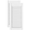 DecoMeister Porte a Lamelle in Legno 294x606 mm Confezione da 2 - Porta Lamella Pino Massiccio - Anta per Armadio a Persiana Aperta - Frontali Mobili e Antine per Guardaroba - Preverniciato Bianco