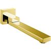 XJTNLB Bocca per Vasca da Bagno Bocca Erogazione Rubinetto Vasca Rotazione di 180° Bocca Vasca in Ottone-Oro