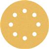 Bosch Professional 5x Carte Abrasive Expert C470 con 8 Fori per Legno Duro, Vernice su Legno, Ø 115 mm, Grana 80, Accessorio Levigatrice Rotoorbitale
