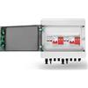 MTMXALBBR Quadro combinatore fotovoltaico solare FV Protezione da sovratensioni e fulmini 2 stringhe di ingresso uscita DC 600 V Fusibile MCB SPD leisurely(25A DC MCB)