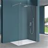 Mai & Mai Box Doccia Walk-In 100x200cm, Parete Doccia in Vetro Trasparente 8mm Braccio di Sostegno 70-120cm Vetro di Sicurezza ESG con Rivestimento Nano BRAM3 Bremen01K