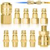 PENRUNKA 10 Pezzi 1/4 BSP Raccordi Compressa Aria Rapido Europea avec Filettatura Precisione, Adattatore Compressore Aria Attacco Baionetta, Attacchi Rapidi Compressori per Innesto Air e Connettori