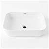NORBE | Lavabo da appoggio in Ceramica | Lavandino in appoggio Bianco Lucido | Rettangolare (Bianco, 50 x 39 cm)