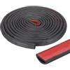 PATIKIL Guarnizione In Gomma A Forma Di D Autoadesiva Da 13 Ft Nero/Rosso | L 3/4 A 3/8, Per Barche Auto Camion Porte Di Garage/Finestre, EPDM