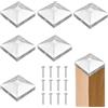 GOUYENG Tappi per Pali di Recinzione,6 Pezzi Copripali per Recinzioni in Legno 7x7cm,Copertura per Pali di Recinzione in Metallo,Copripalo a Forma di Piramide,per Pali di Legno Recinzioni