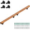 Peviasot - Corrimano in legno, 150 cm, in pino, corrimano a parete, appoggiamano a parete per scale, antiscivolo, con materiale di montaggio a parete, in noce chiaro