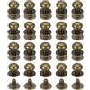 PATIKIL 9 Mm Rivetti In Pelle, 20 Set Testa Sferrica Vite Posteriore Testa Tonda Bottone Chicago Vite Capezzolo Rivetto Per Riparazioni Fai Da Te Borsa A Mano Cintura, Bronzo