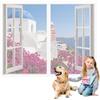 WUQINC Zanzariera Magnetica Finestra Regolabile 157 x 155 cm Tenda Magnetica Zanzariera Tenere Fuori Insetti per Porte Balcone, Terrazza, Bianco