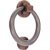 Infinity Decor Battente ad anello in ottone massiccio da 110 mm, finitura bronzo invecchiato, di alta qualità, per ingresso e porta d'ingresso