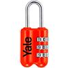 Yale Locks - Lucchetto a combinazione, rosso, YP2/23/128/1/R