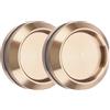 QUARKZMAN 2PCS Maniglie per Porte Doccia in Vetro rotondo, 304 Acciaio Inossidabile Maniglie per Porte Bagno Back-To-Back Con Vite, A Incasso Con Fissaggio A Colla, Rosa Oro