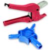 RAYAKT Set di attrezzi premium - Forbici per tubi fino a 42 mm per PVC e tubo composito multistrato + calibro 16/20/26 mm - Set tagliatubi di qualità professionale