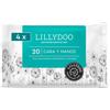 LILLYDOO Salviettine detergenti viso e mani LILLYDOO, 20 pezzi, 100% salviettine senza plastica, senza profumi (Confezione da 4)