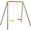 Altalena da Giardino 2 Posti 217x155x195 cm in Acciaio